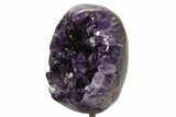 Dark Purple Amethyst Geode On Metal Stand - Uruguay #342701-3